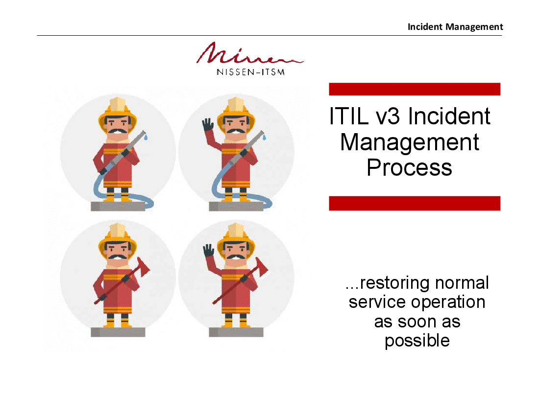 Itil Incident Management Process Nissen Itsm Its Partner